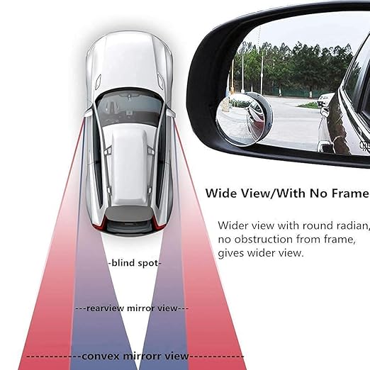 360° Adjustable Blind Spot Car Rear View Mirror (Pack of 2)