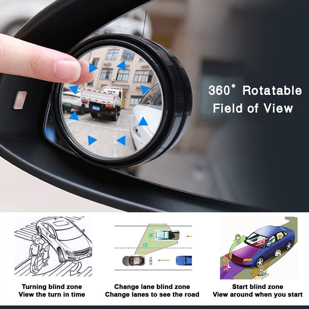 360° Adjustable Blind Spot Car Rear View Mirror (Pack of 2)
